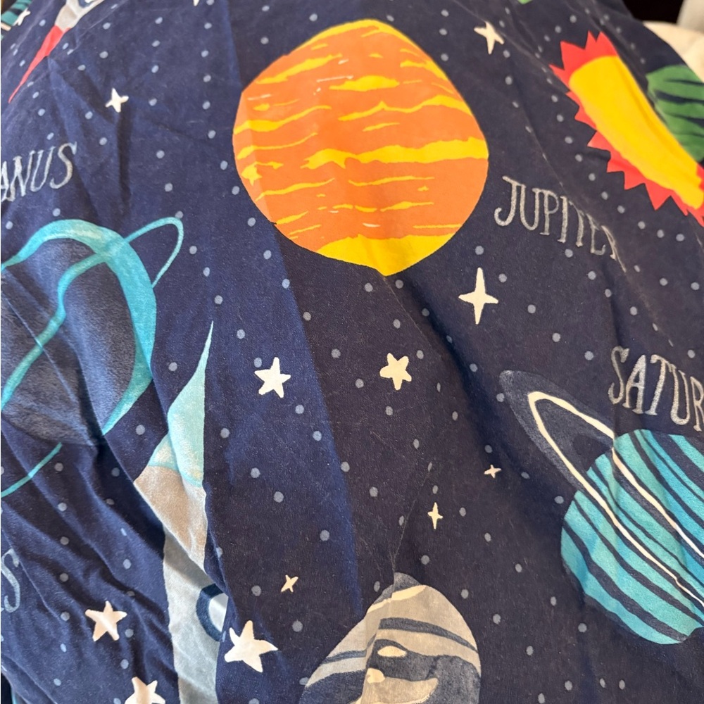 Pottery Barn Kids glow in the dark planets duvet full/queen